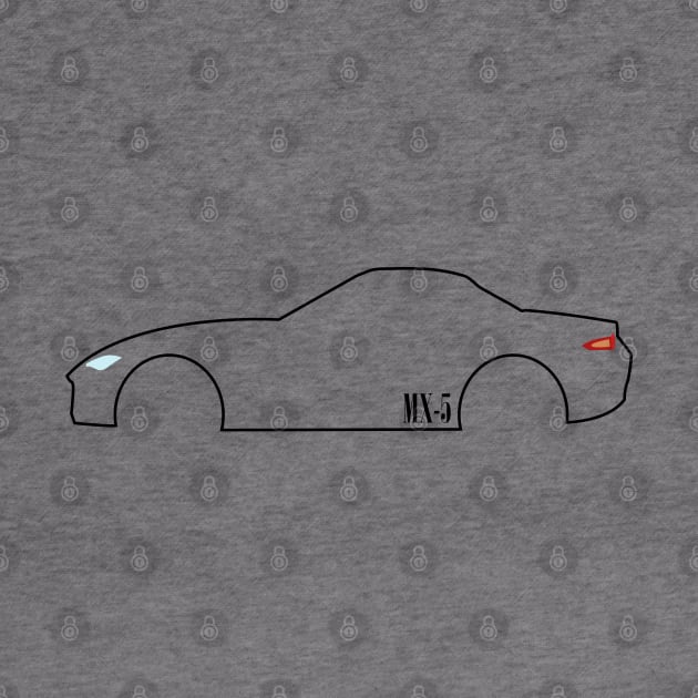 Mazda Miata MX-5 ND IV Outline Only Black by CharlieCreator